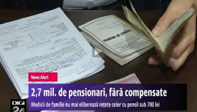 2,7 milioane de pensionari ar putea ramane fara retete compensate 2,7 milioane de pensionari ar putea ramane fara retete compensate