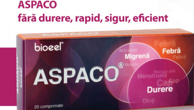 Bioeel: ASPACO, este o combinatie de acid acetil salicilic + paracetamol + codeina Bioeel: ASPACO, este o combinatie de acid acetil salicilic + paracetamol + codeina