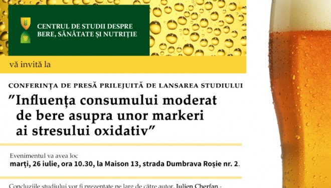 “Influența consumului moderat de bere asupra unor markeri ai stresului oxidativ” “Influența consumului moderat de bere asupra unor markeri ai stresului oxidativ”
