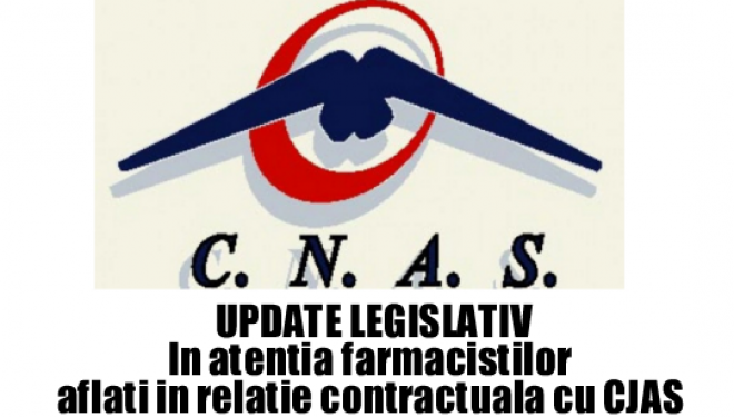 UPDATE LEGISLATIV Farmacisti in relatia contractuala cu CJAS. 31 mai 2017 UPDATE LEGISLATIV Farmacisti in relatia contractuala cu CJAS. 31 mai 2017