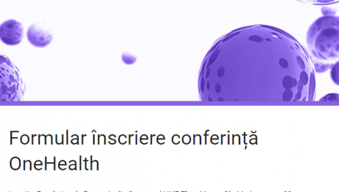 Formular înscriere conferință OneHealth Formular înscriere conferință OneHealth