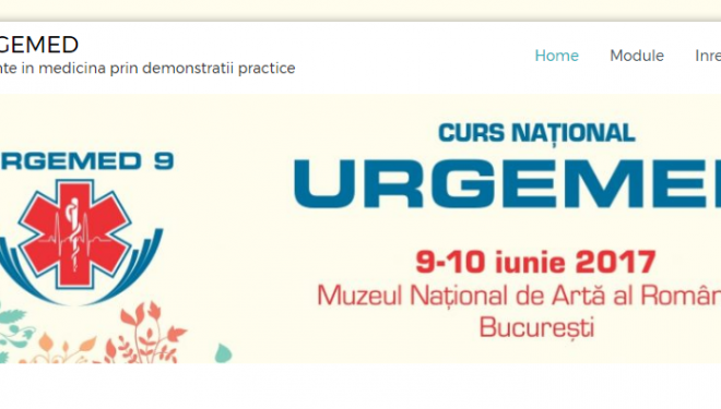 URGEMED 9 – URGENȚE ÎN MEDICINĂ PRIN DEMONSTRAȚII PRACTICE 9-10 iunie 2017, MNAR București URGEMED 9 – URGENȚE ÎN MEDICINĂ PRIN DEMONSTRAȚII PRACTICE 9-10 iunie 2017, MNAR București