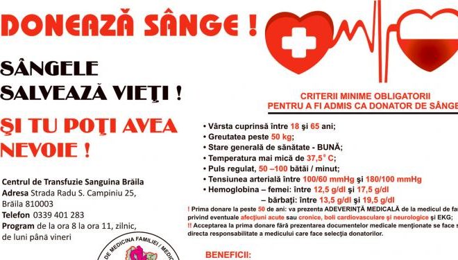 MEDICII DE FAMILIE ÎŞI ÎNDEAMNĂ PACIENŢII SĂ DONEZE SÂNGE MEDICII DE FAMILIE ÎŞI ÎNDEAMNĂ PACIENŢII SĂ DONEZE SÂNGE