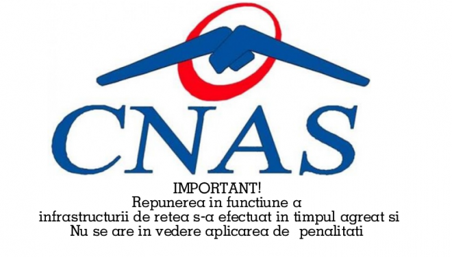 Platforma IT din sanatate a fost indisponibila marti/CNAS spune ca Teamnet, furnizorul serviciilor de mentenanta, a intervenit prompt si ca deocamdata nu se are in vedere aplicarea de penalitati Platforma IT din sanatate a fost indisponibila marti/CNAS spune ca Teamnet, furnizorul serviciilor de mentenanta, a intervenit prompt si ca deocamdata nu se are in vedere aplicarea de penalitati