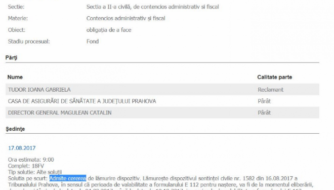 ”Fătul nu are CNP pentru a fi operat în străinătate!” Instanța a obligat CAS Prahova să salveze un copil de la moarte ”Fătul nu are CNP pentru a fi operat în străinătate!” Instanța a obligat CAS Prahova să salveze un copil de la moarte