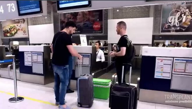 Valiza cu organe din avion Valiza cu organe din avion